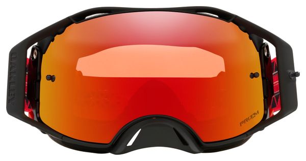 Masque Oakley Airbrake MX Noir Mat Rouge Prizm Torch Iridium / Ref : OO7046-B8