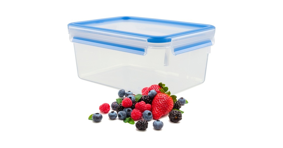 EmsaClip & Close vershoudbak, 3,7 L doos  (Transparant/blauw, rechthoekig)