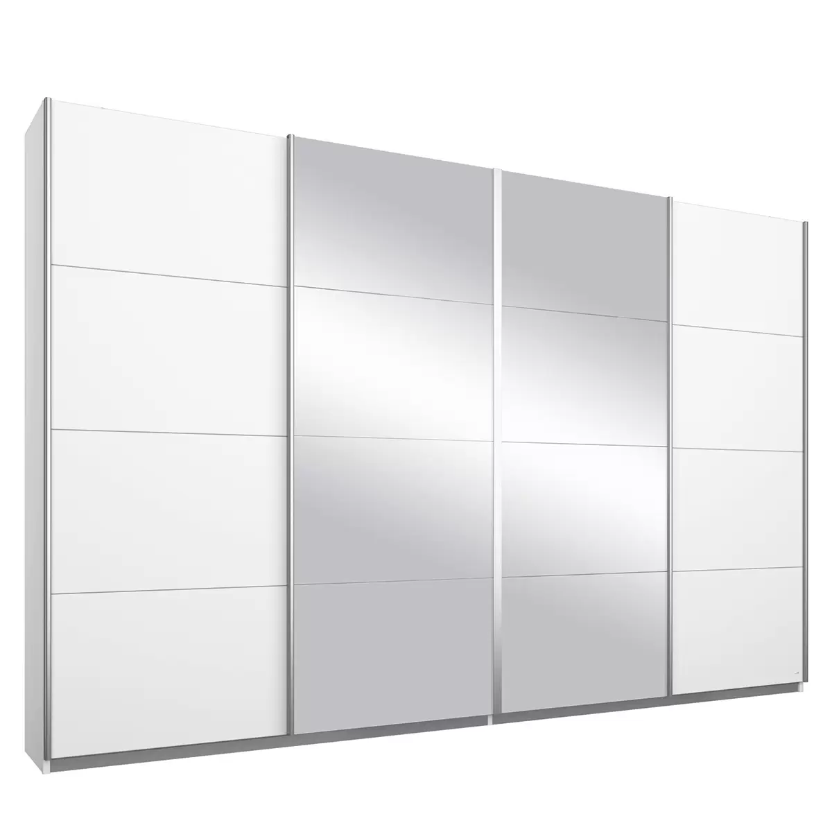 Schwebetürenschrank 4trg. Syncrono-A weiss