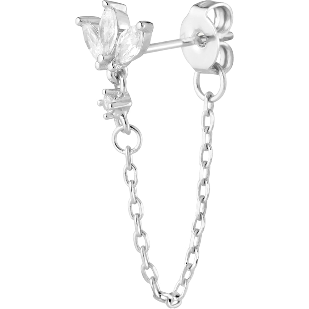 Boucle d'oreille - Icy - Laiton plaqué argent 10 microns