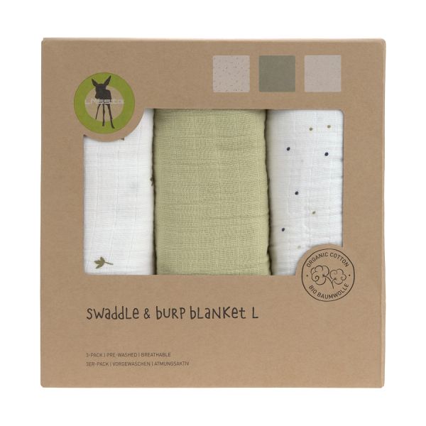 Lassig Multidoek Swaddle & Burp L