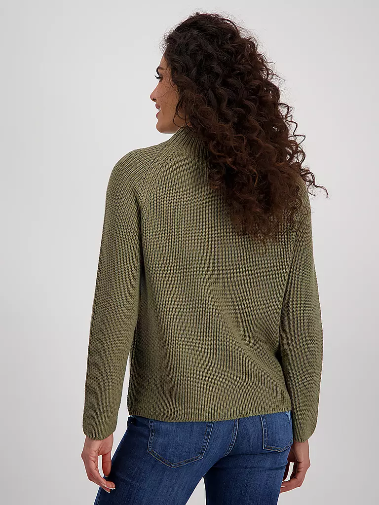 MONARI Rollkragenpullover  olive