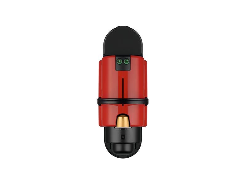 Krups Kaffeemaschine Nespresso Inissia XN1005 Rot Kompakte Kapselmaschine der Original Line mit einfacher Zwei-Tasten-Bedienung