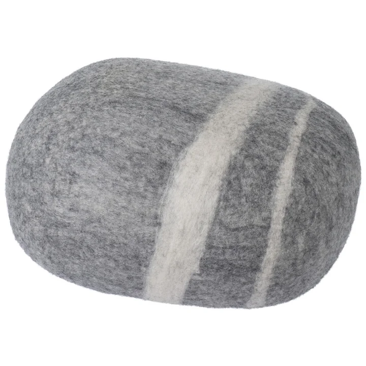 myfelt - Kieselstein Pouf Carl 3XL, hellgrau meliert