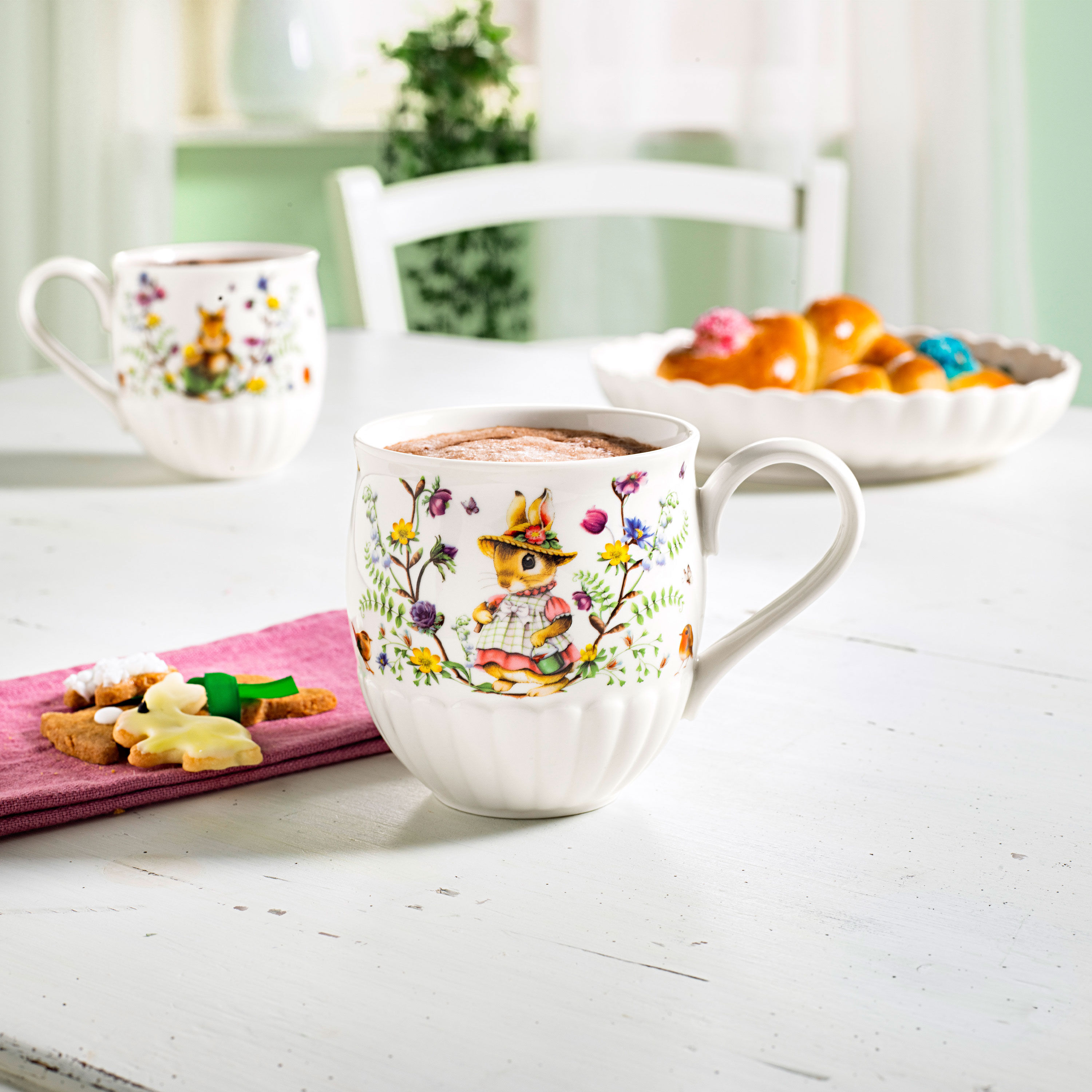 Spring Fantasy Mug Green, 14.9 oz, Premium Porcelain