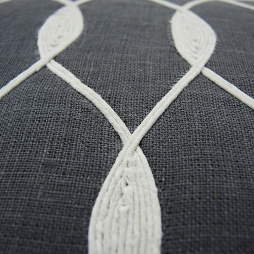 Kussen Entwined linnen charcoal