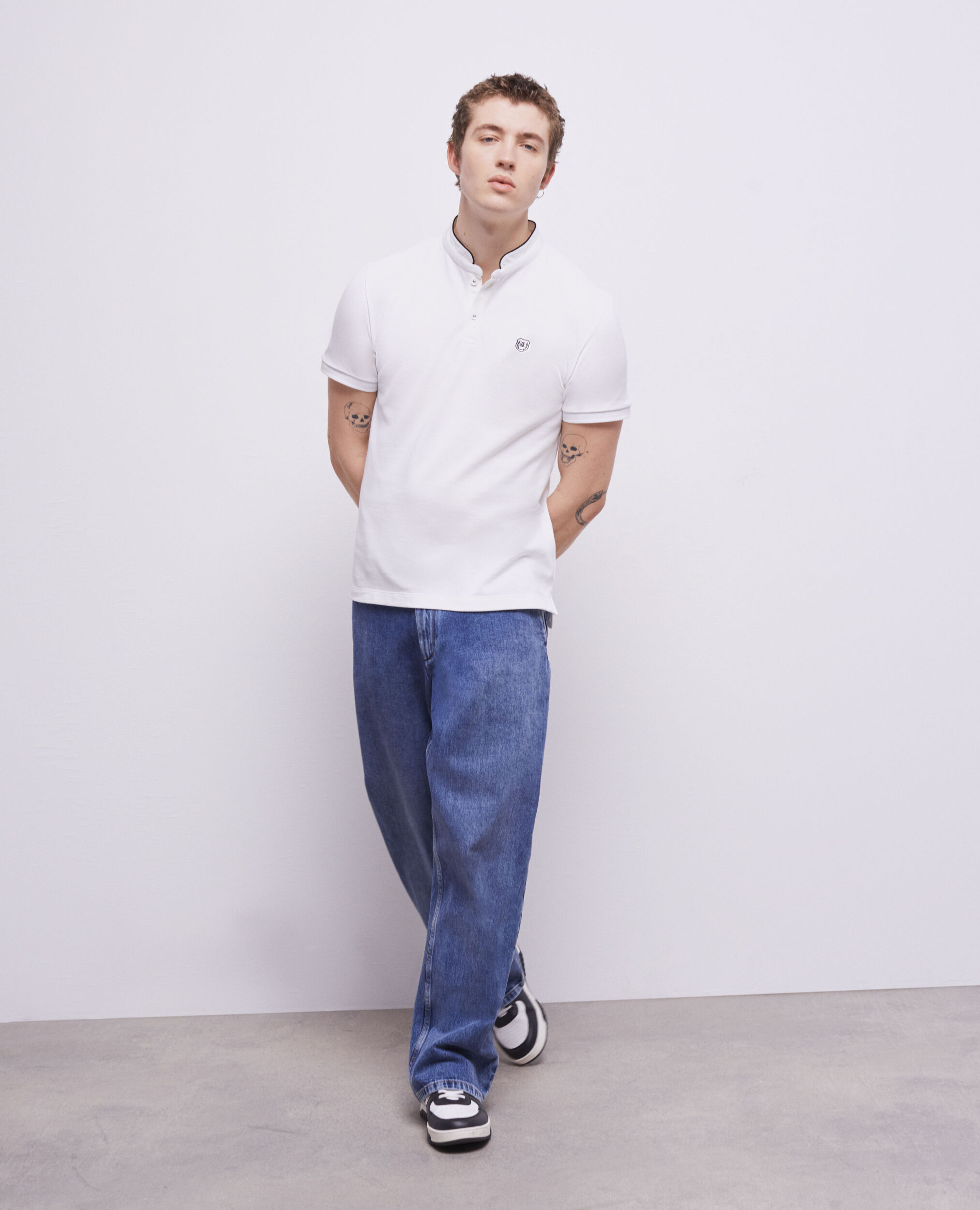 Polo col officier blanc