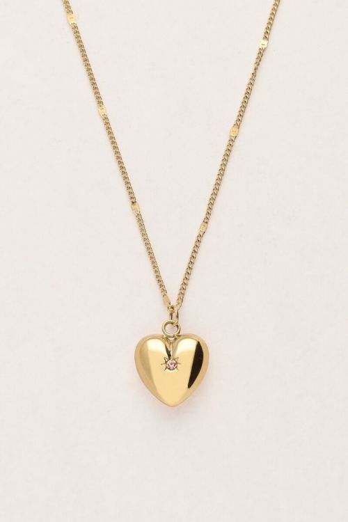 Ketting met hart en geboortesteen