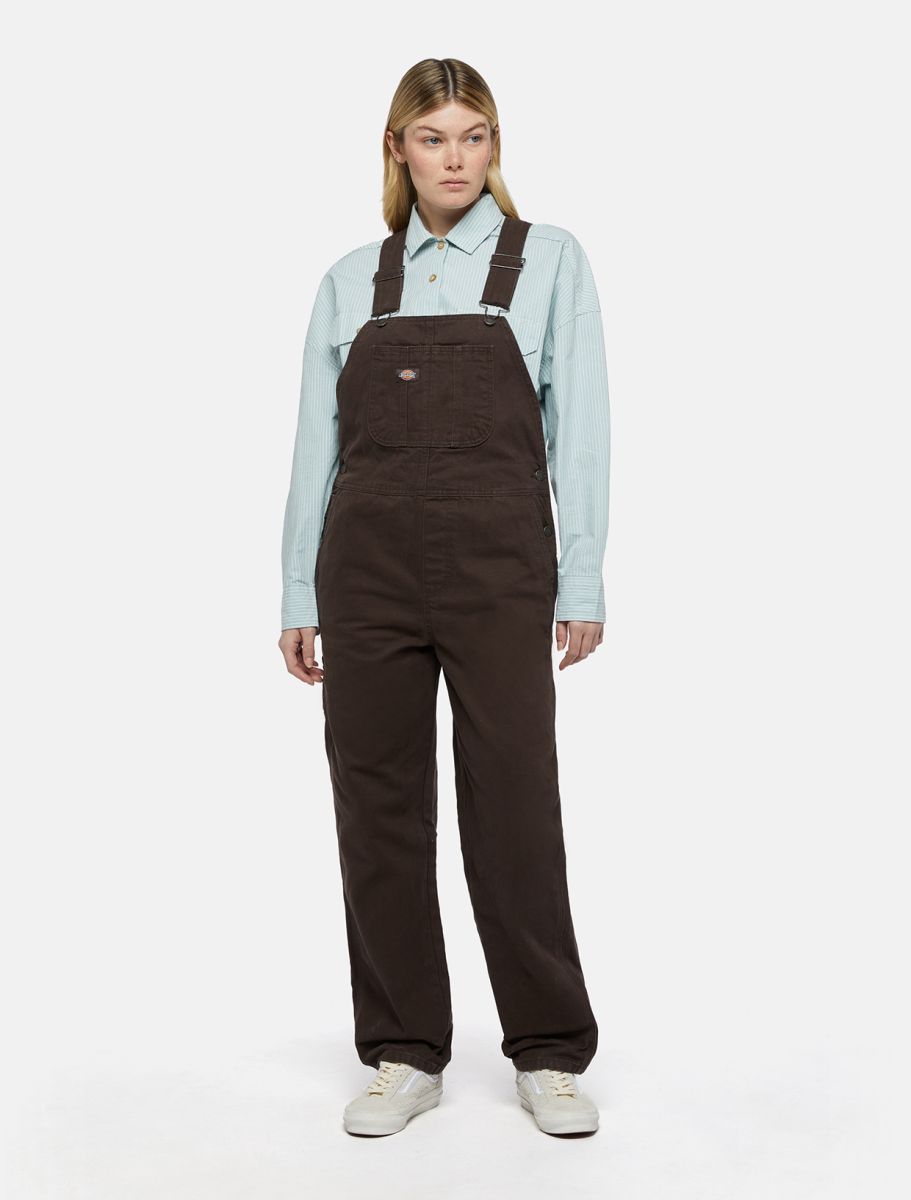 Dickies Women Duck Canvas Bib Desert Sand