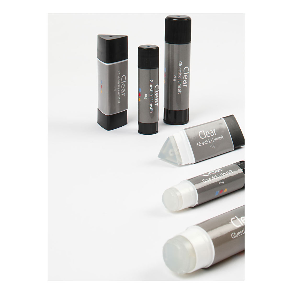 Transparante Lijmstift Rond, 10 gram