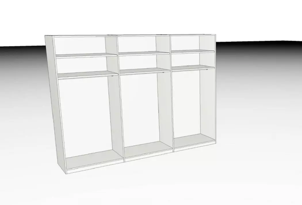 Kleiderschrank Jovanna 299 x 222 cm