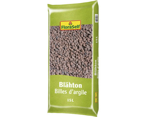 FloraSelf 15 L geëxpandeerde kleikorrels voor planten, kleikorrels voor hydrocultuur