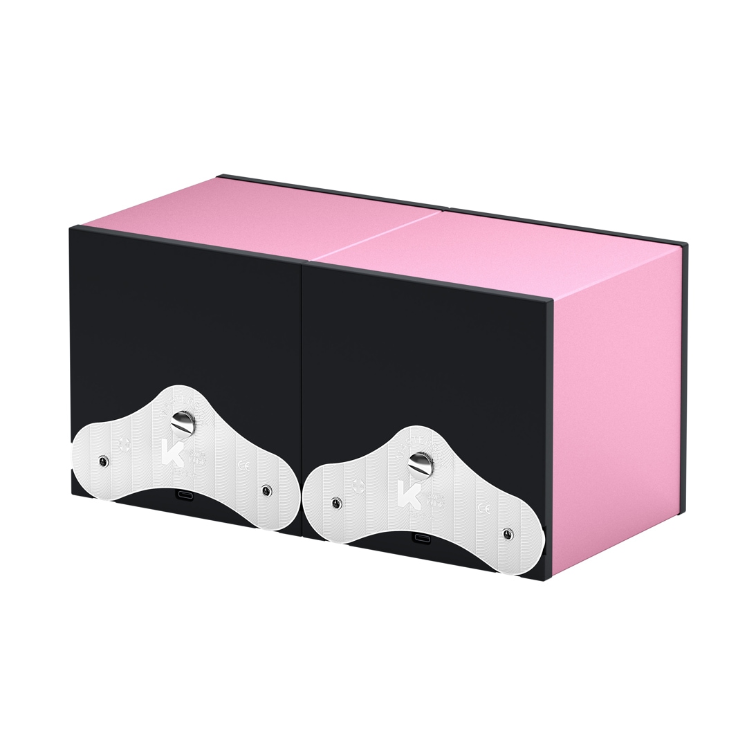 SwissKubik Masterbox Aluminium Rosa - 2 Uhren