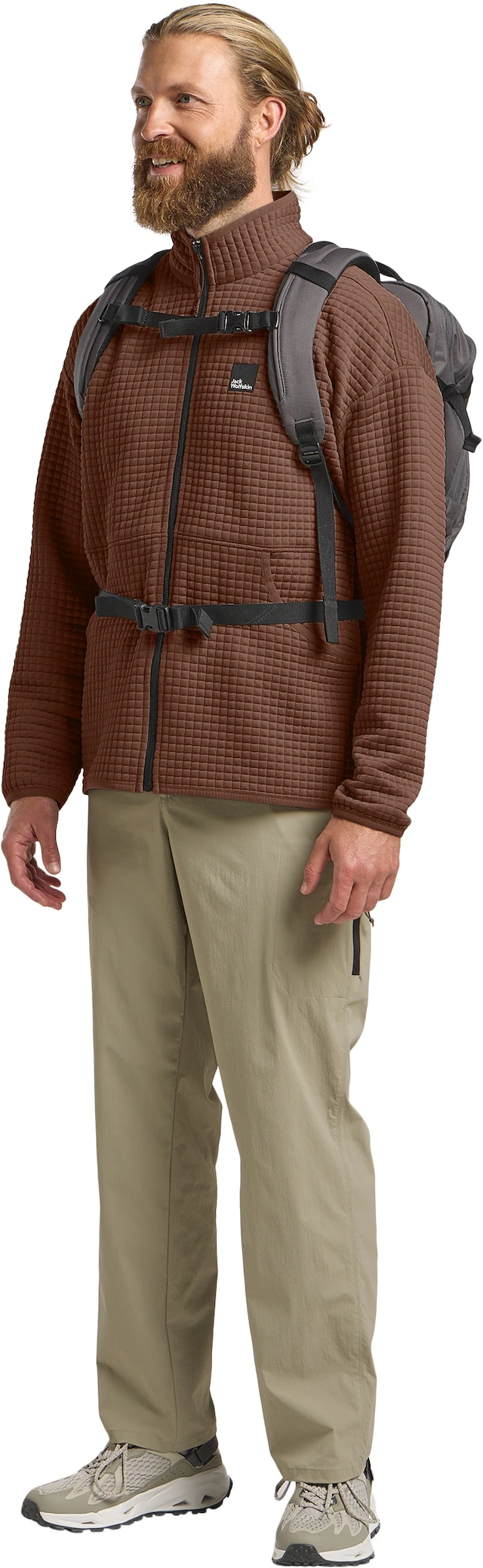 Jack Wolfskin Fleecejacke »MOGARI FZ M« ohne Kapuze Steppoptik in Waffelmuster