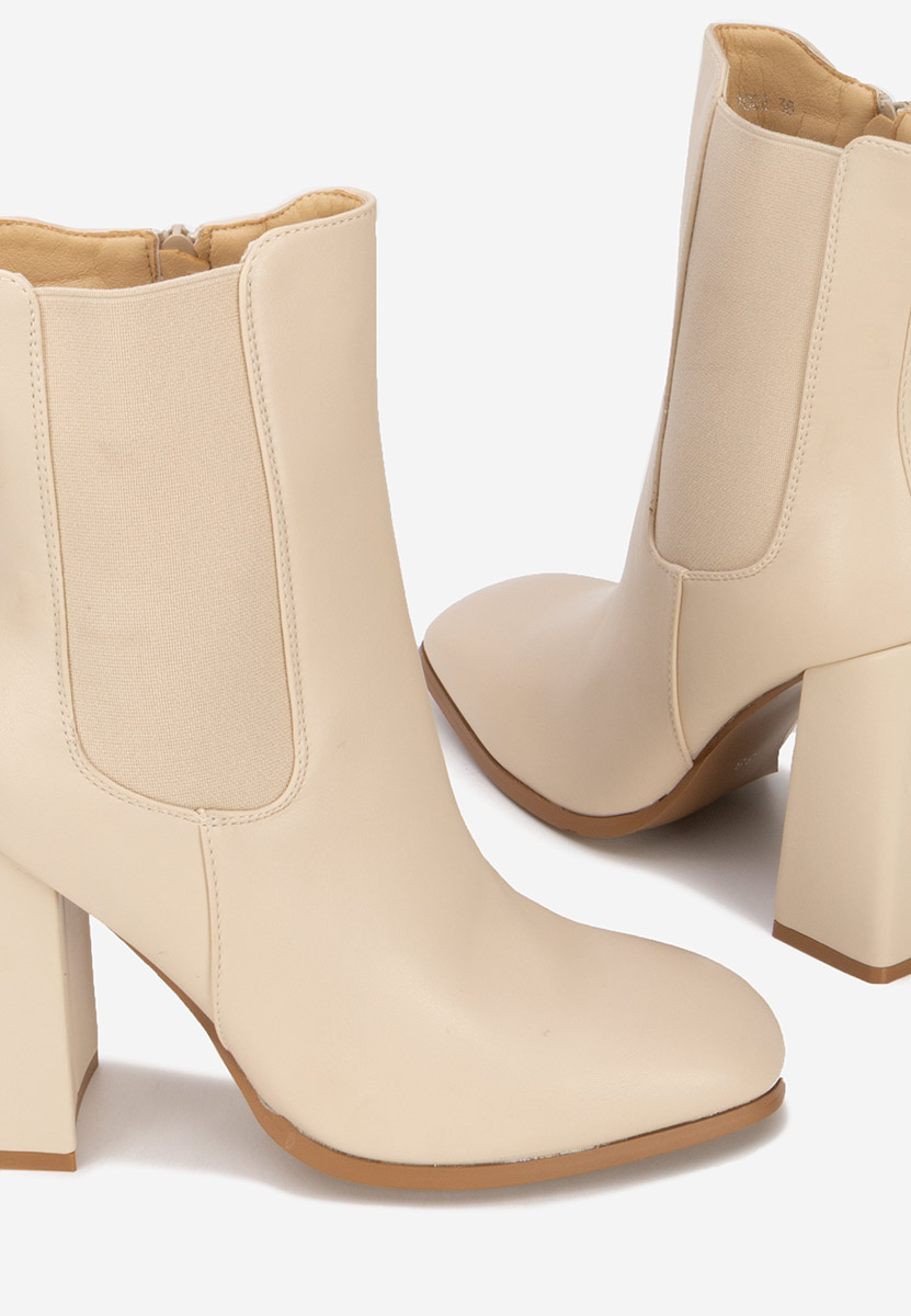 Bottines chelsea femme beige Anaela