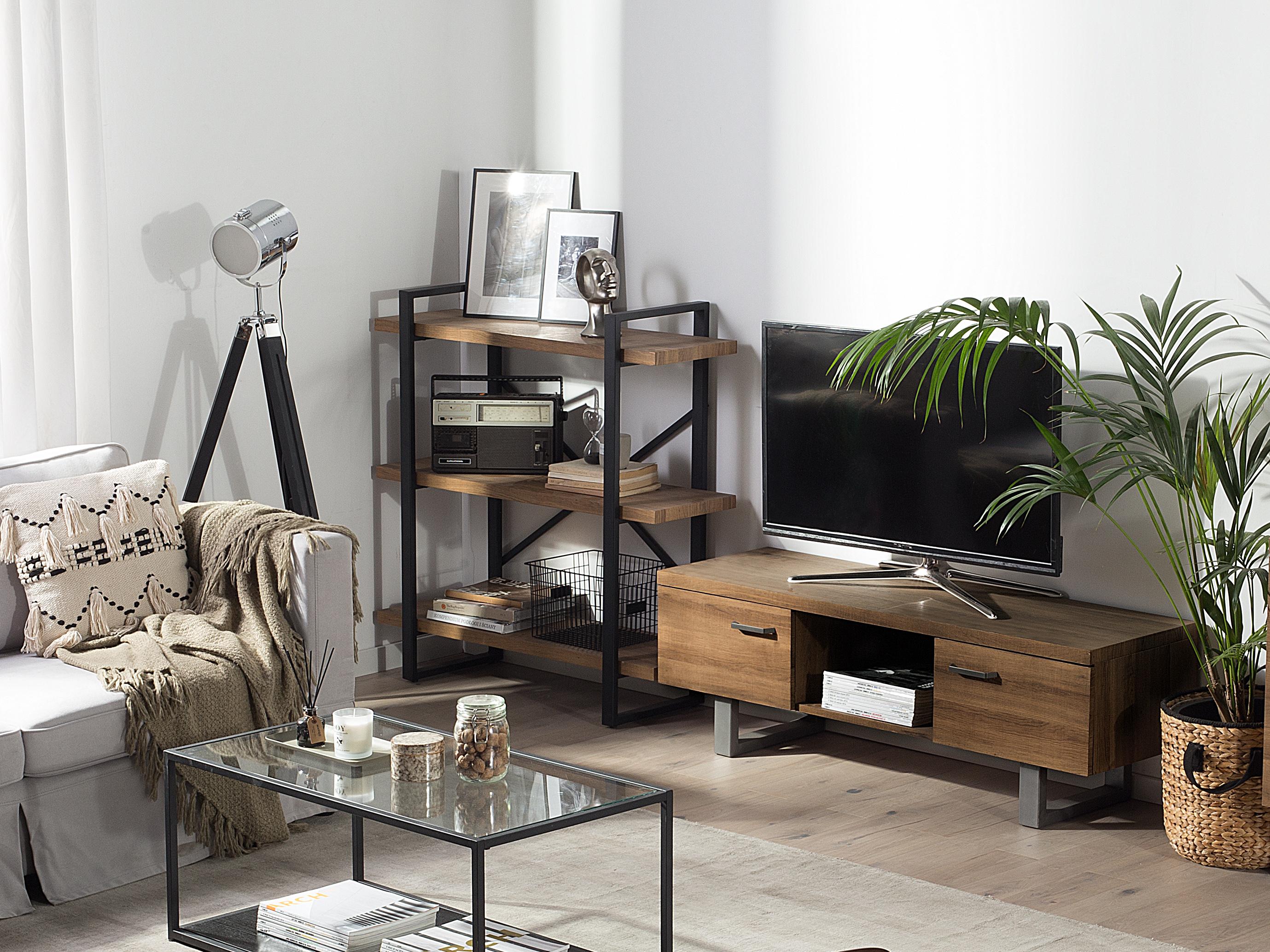 TV-meubel TIMBER Donkerbruin
