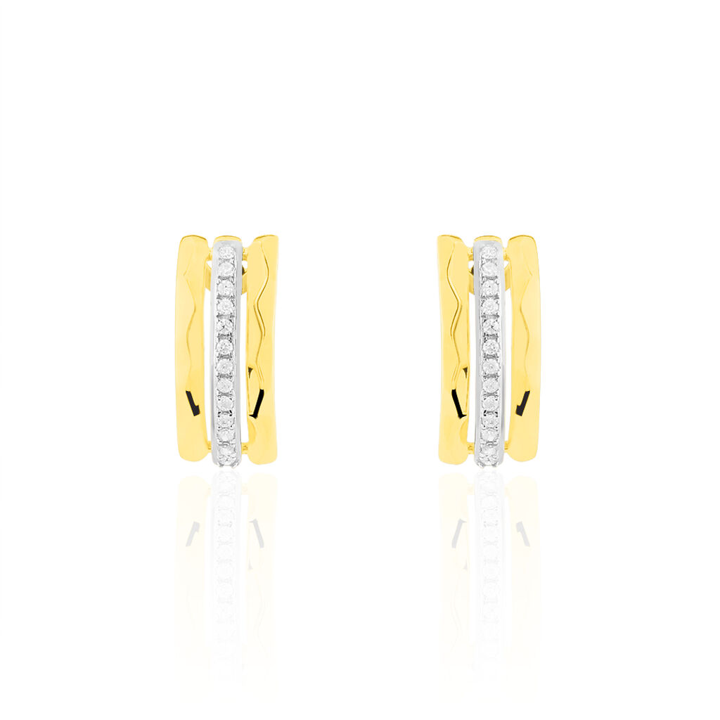Boucles D'oreilles Pendantes Allyson Or Jaune Oxyde De Zirconium