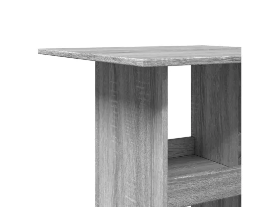 Table de bar avec rangement sonoma gris bois d'ingénierie