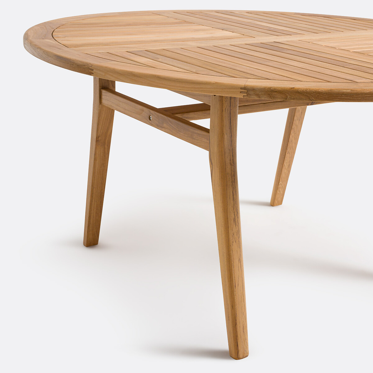 LA REDOUTE INTERIEURS<br>Mesa redonda de jardim em madeira maciça de teca Anami
