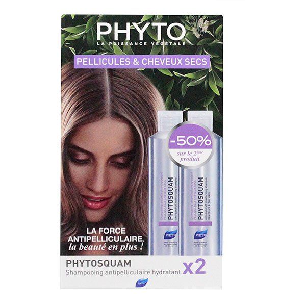 Phytosquam shampooing hydratant 2x200ml dont -50% sur le 2ème