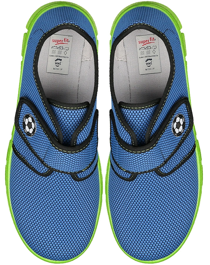 Klett-Hausschuhe BOBBY FOOTBALL in blau/grün