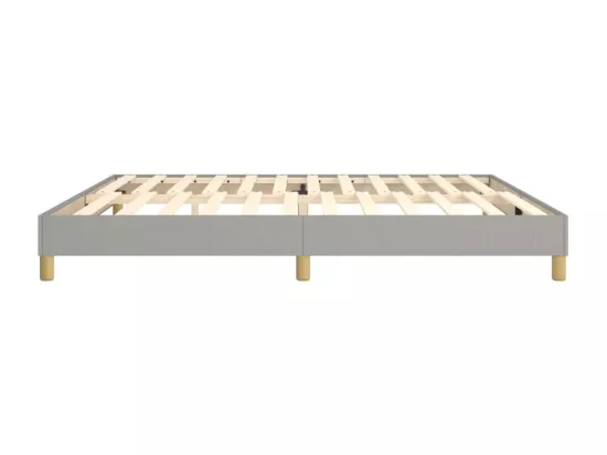 Sommier à lattes de lit Gris clair 200x200 cm Tissu