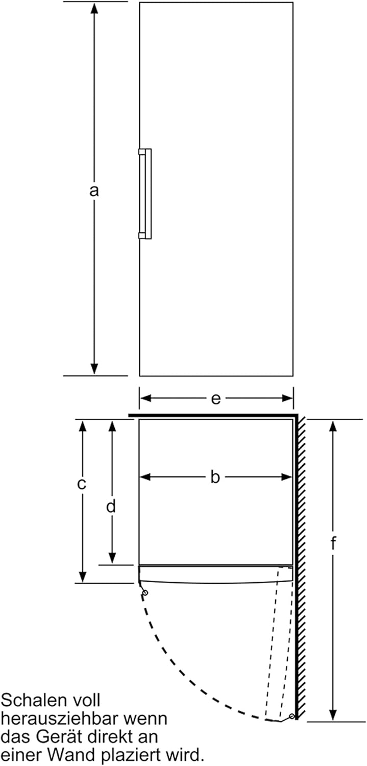 Bosch GSN51DWDP Serie 6 XXL-Gefrierschrank, 161 x 70 cm extra breit, 289 L, NoFrost nie wieder abtauen, LED-Beleuchtung gleichmäßige Ausleuchtung, BigBox Platz für großes Gefriergut