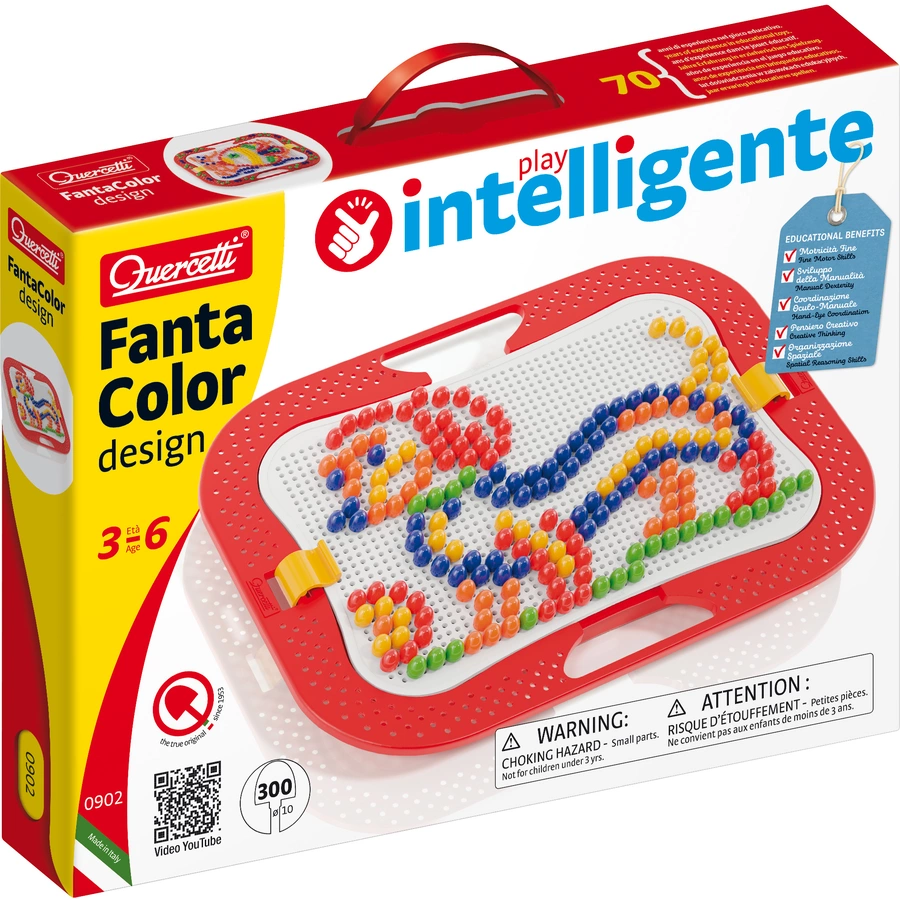 Quercetti Mosaik-Steckspiel FantaColor Design (300 Teile)