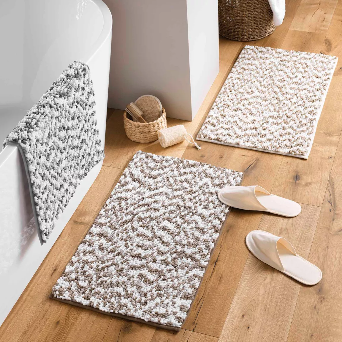 Tapis de bain microfibre (45 x 75 cm) Friza Gris anthracite
