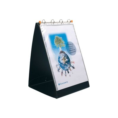 Exacompta Exactive Exashow - Portes-vues rechargeable - 50 vues - 5 positions - A3 - noir