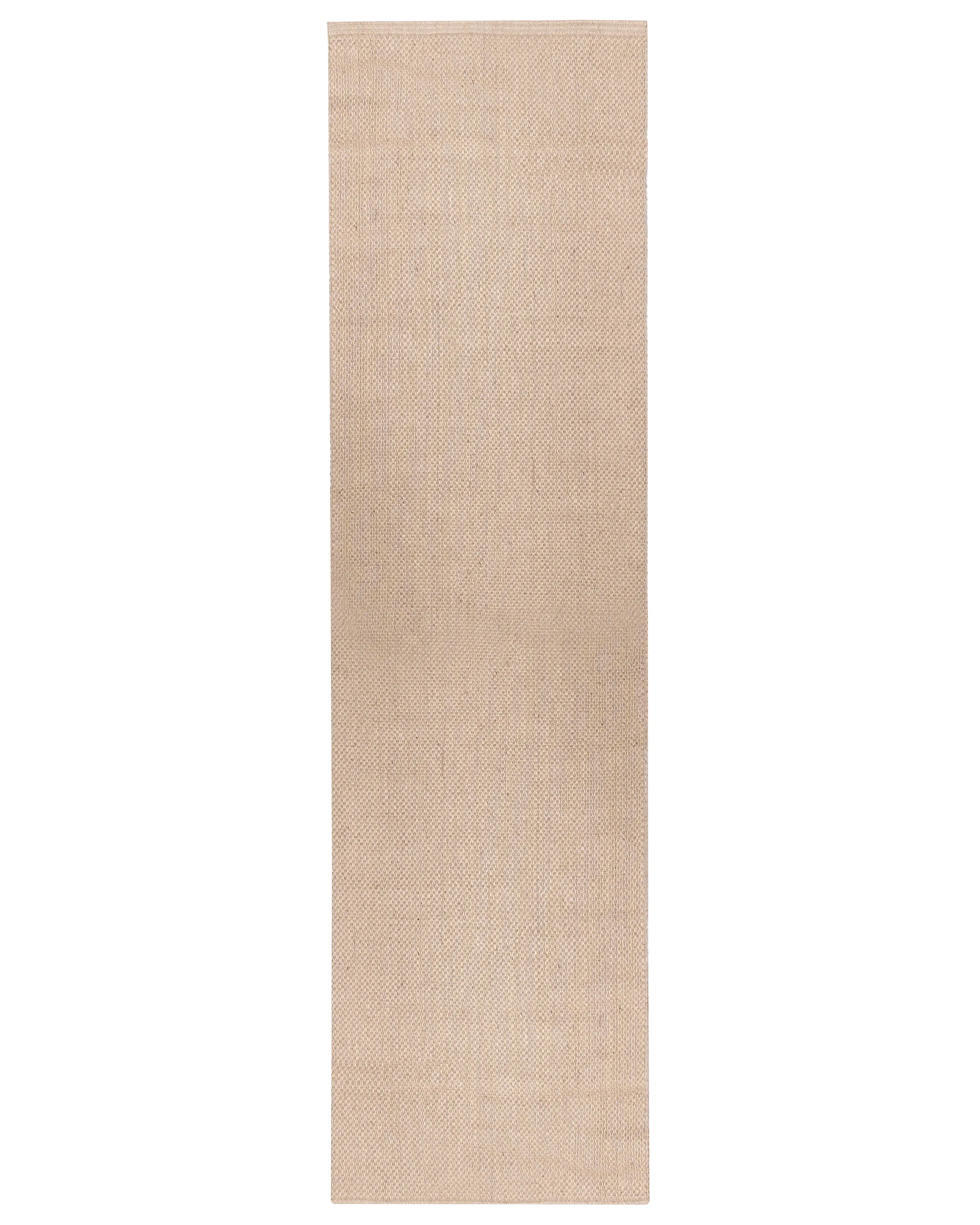 Vloerkleed NANDED Lichtbeige 80 x 300 cm Jute