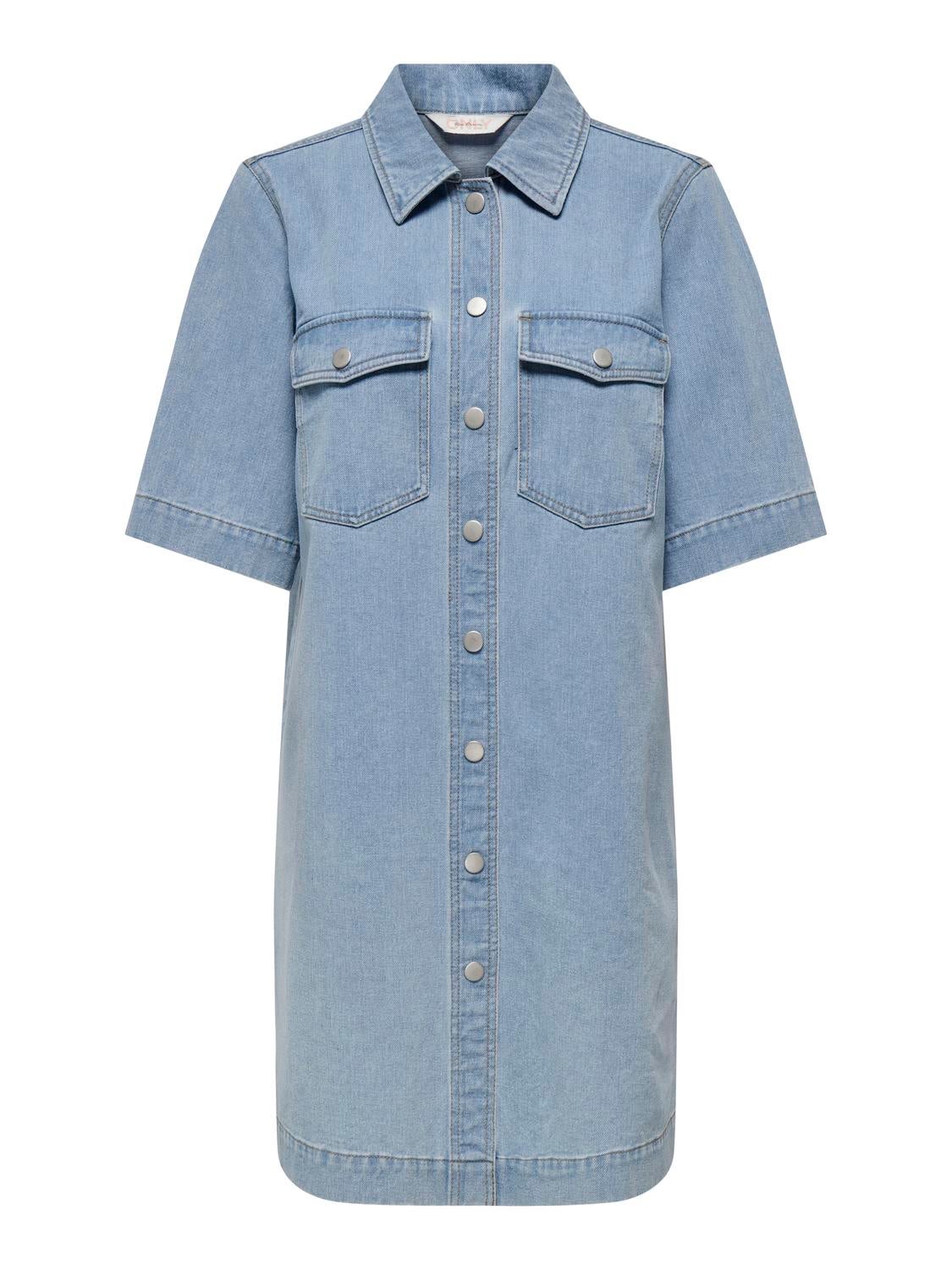 ONLBELLE Kurzes Kleid Light Blue Denim