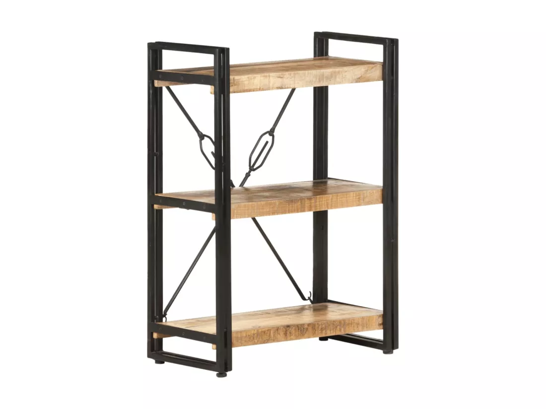 Bibliothèque à 3 niveaux 60x30x80 cm Bois de manguier massif