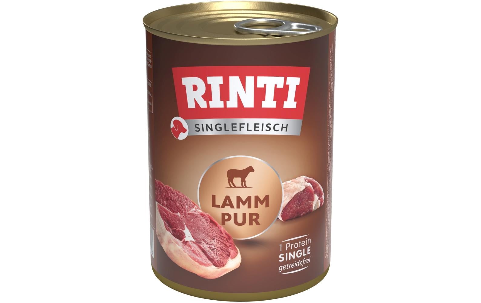 Nassfutter Singlefleisch Dose Lamm Pur, 12 x 400 gAlleinfuttermittel für ausgewachsene Hunde