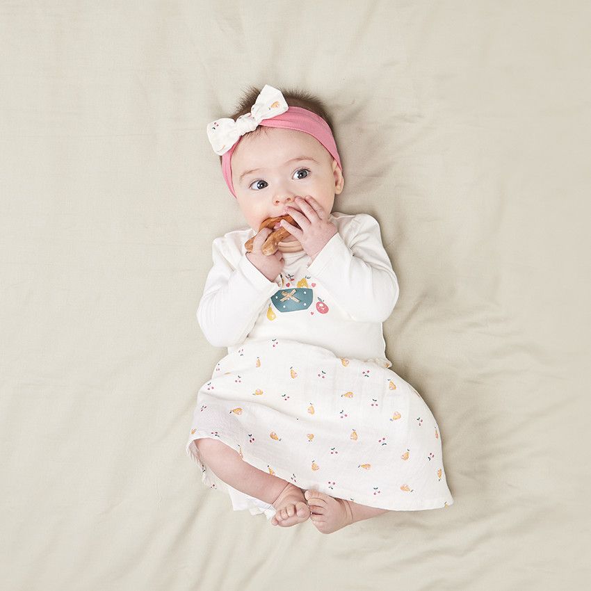 Robe 2 en 1 en jersey pour bébé fille - Ecru