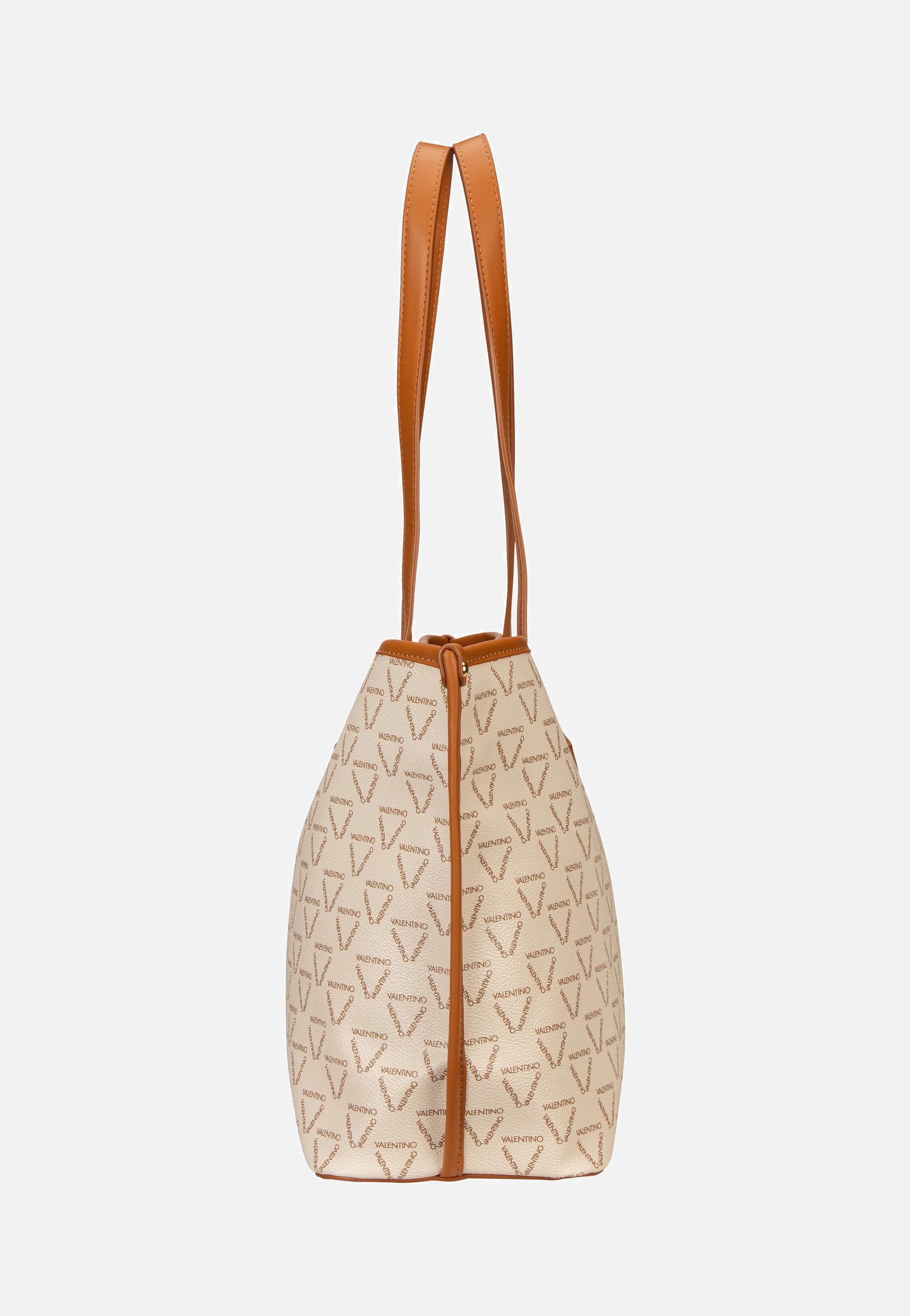 Lady RE T02 Bianco/Cuoio - Shopper