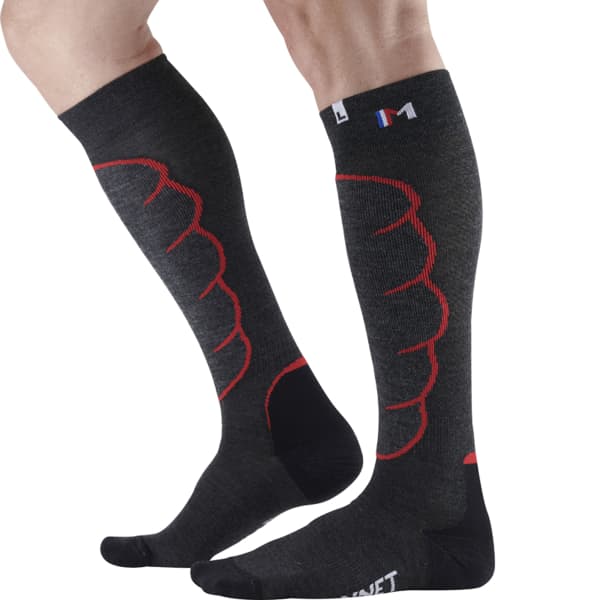 Chaussette ski de randonnée MONNET MI-BAS SKI TOURING ROUGE