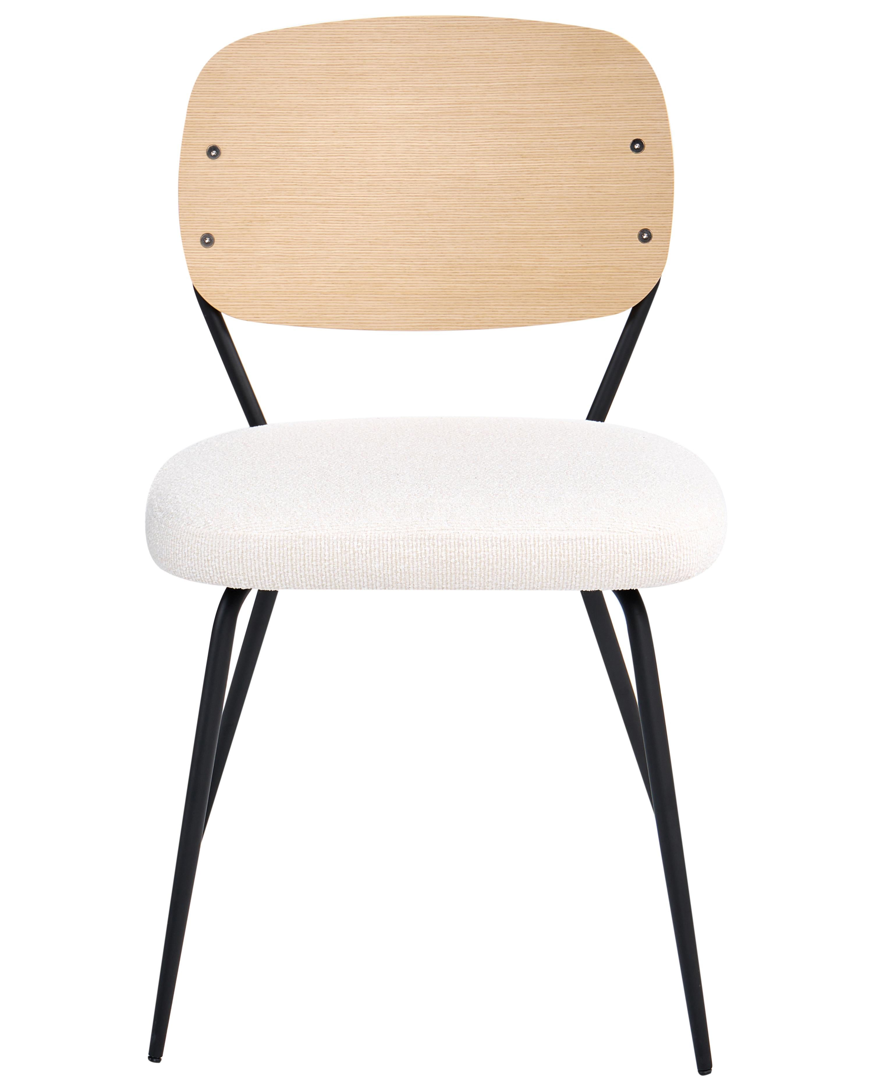 Set van 2 eetkamerstoelen EILEEN Gebroken wit