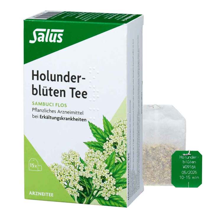 Holunderblüten Arzneitee Sambuci flos Salus Fbeutel , 15 St
