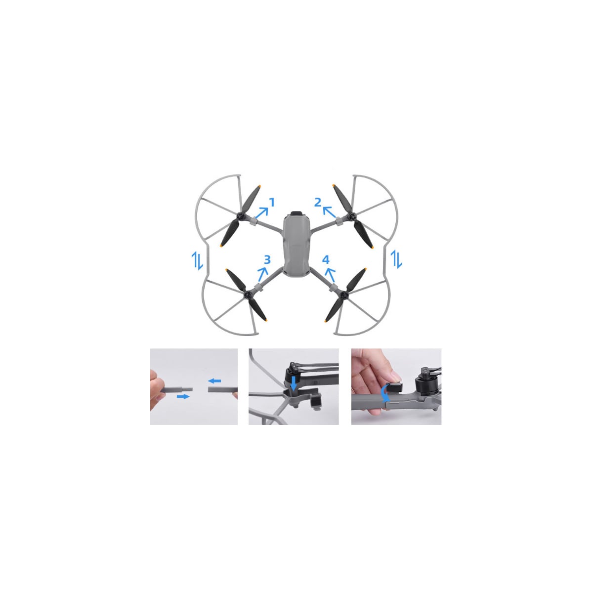 Propellbeskyttelse for DJI Air 3 Grå