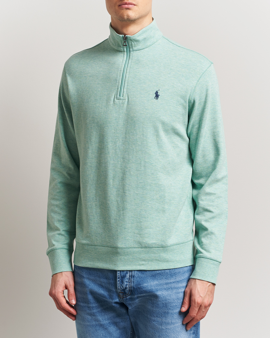 Polo Ralph Lauren Tech Double Knit Half Zip Celadon Heather