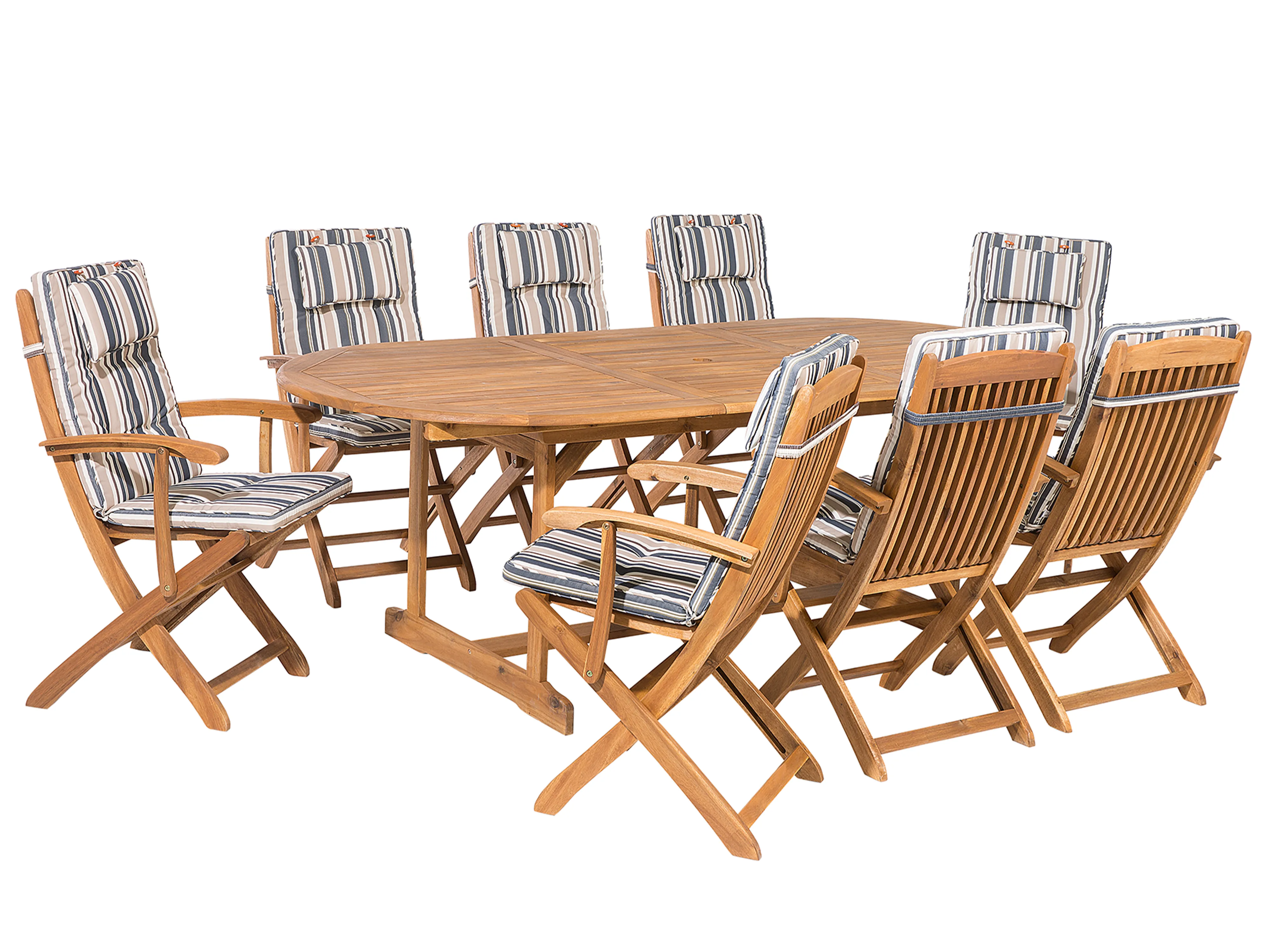 Tuinset 8-zits MAUI met kussens Acaciahout Meerkleurig
