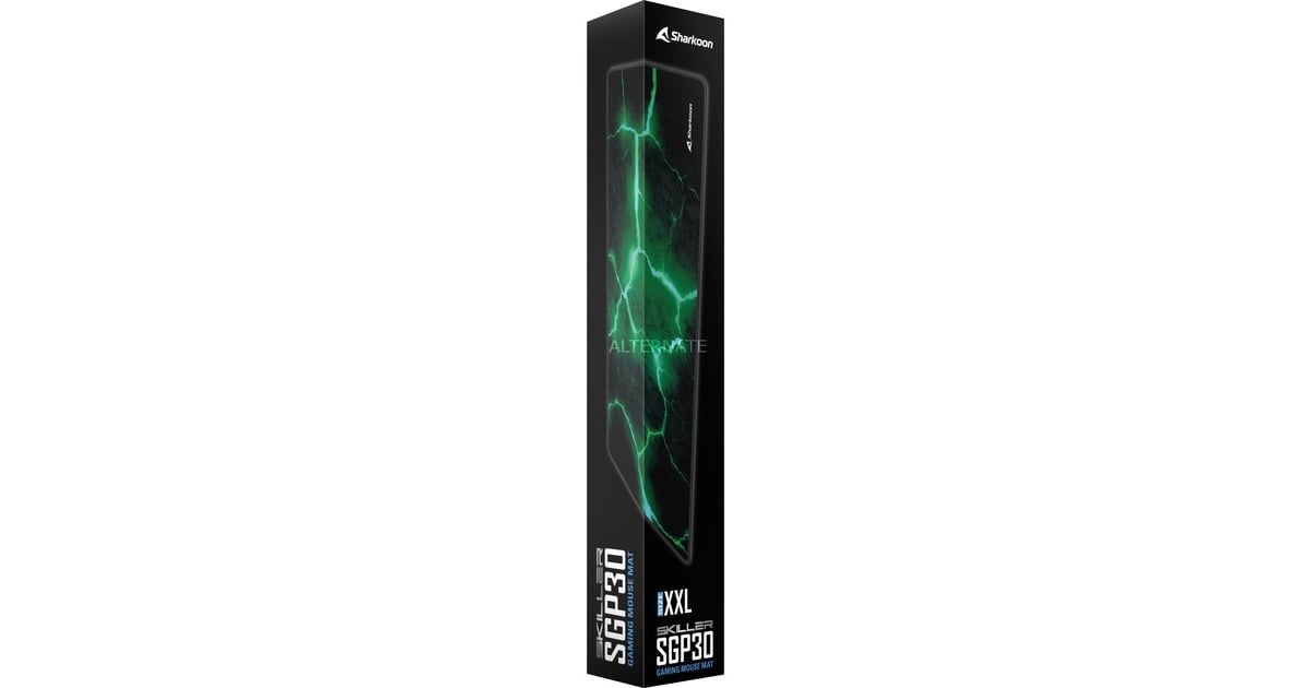 SharkoonSKILLER SGP30 XXL Stone gaming muismat  (Zwart/groen)