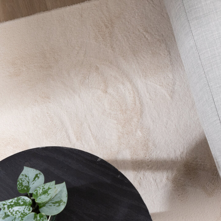 Zacht laagpolig vloerkleed - Cozy Creme
