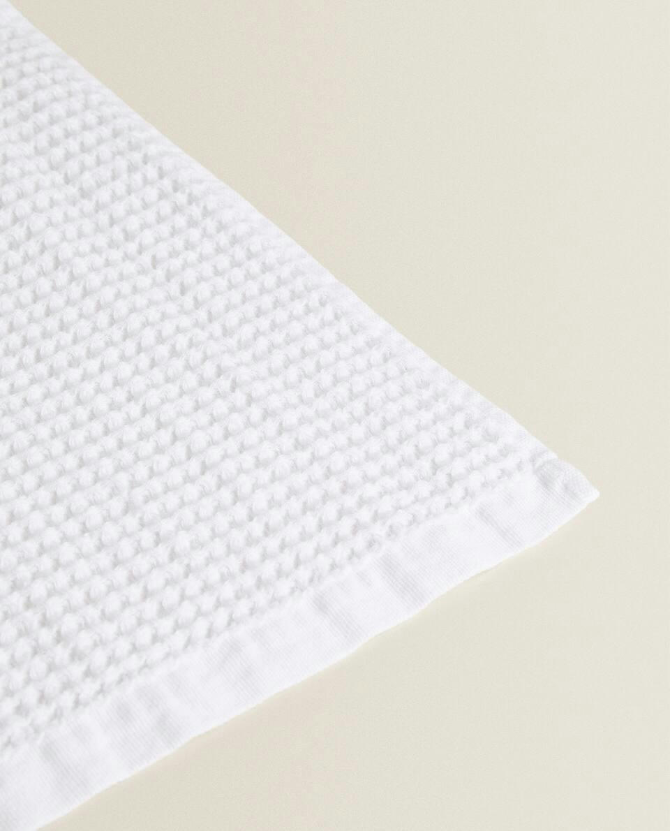 TOALHA DE ALGODÃO COM MALHA WAFFLE