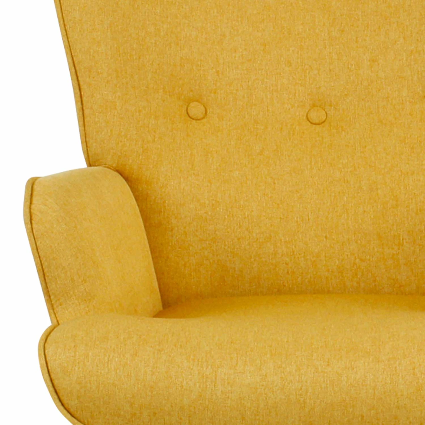 Fauteuil scandinave IVAR en tissu jaune