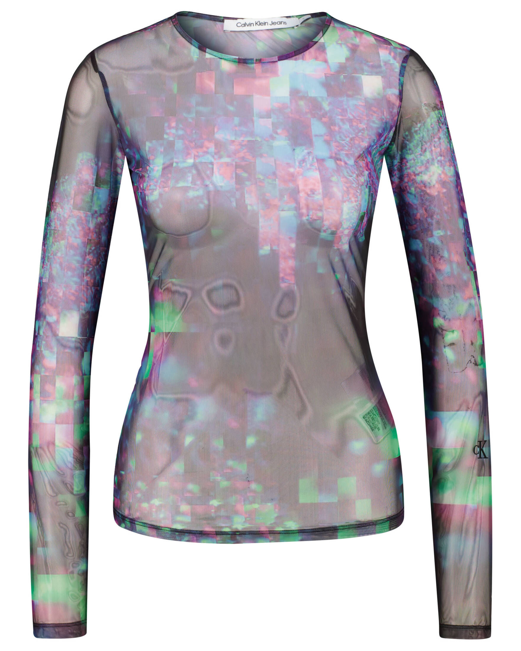 CALVIN KLEIN JEANS| Damen Longsleeve GALAXY MESH Slim Fit