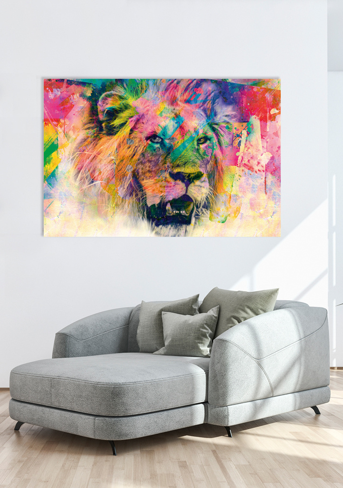 Akustikbild POP ART LÖWE 80x120cm, 7kg