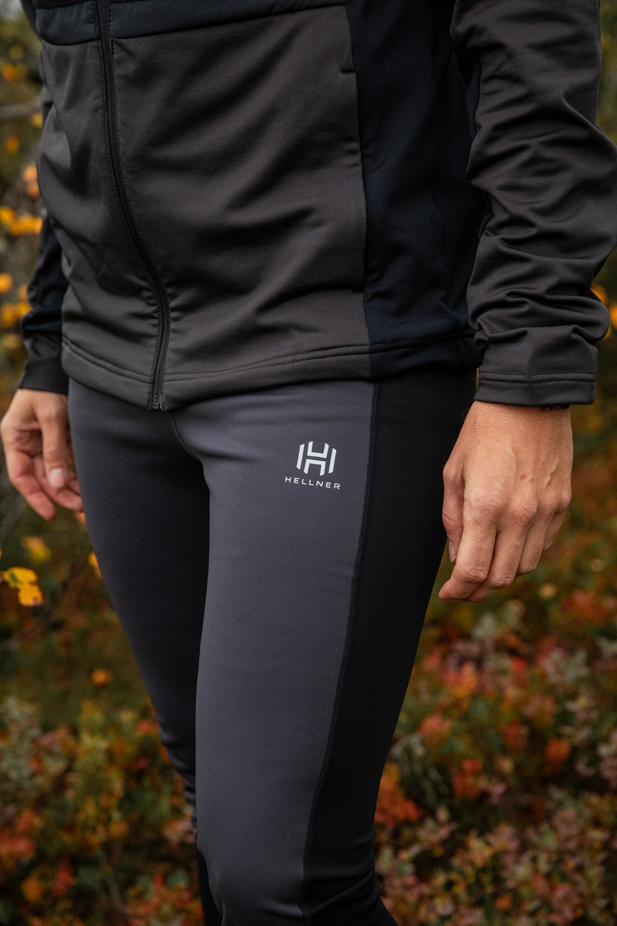 Hellner Men's Nautanen Winter Windblock Tights Phantom/Black Beauty