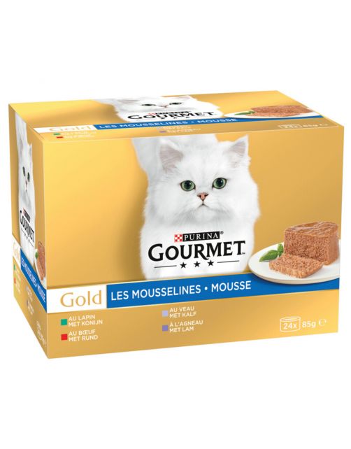 Gourmet Gold Multipack Mousse Mixed - Kattenvoer - Rund 24x85 g